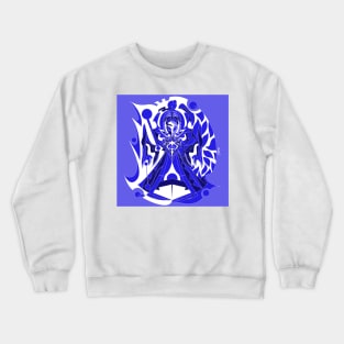 flatwoods in blue purple kaiju cryptid monster ecopop Crewneck Sweatshirt